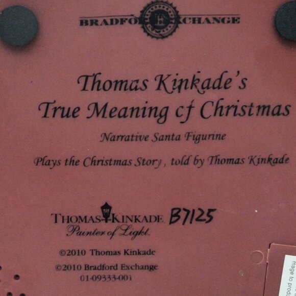 Bradford Ex Thomas Kinkade True Meaning of Christmas W/Lights Sound NO ADAPTER - Picture 7 of 16